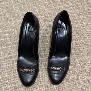 Gucci Black Leather Heels